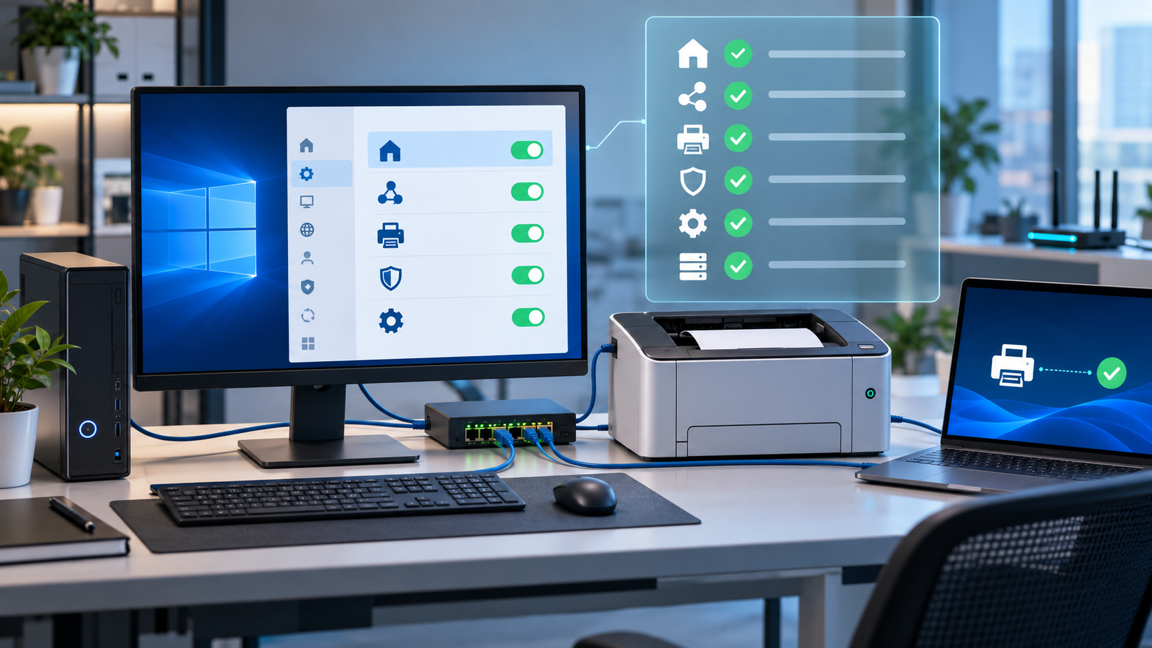 Checklist pengaturan teknis Cara Mengatasi Windows 10/11 Gagal Share Printer di Jaringan LAN - Edisi 20260916