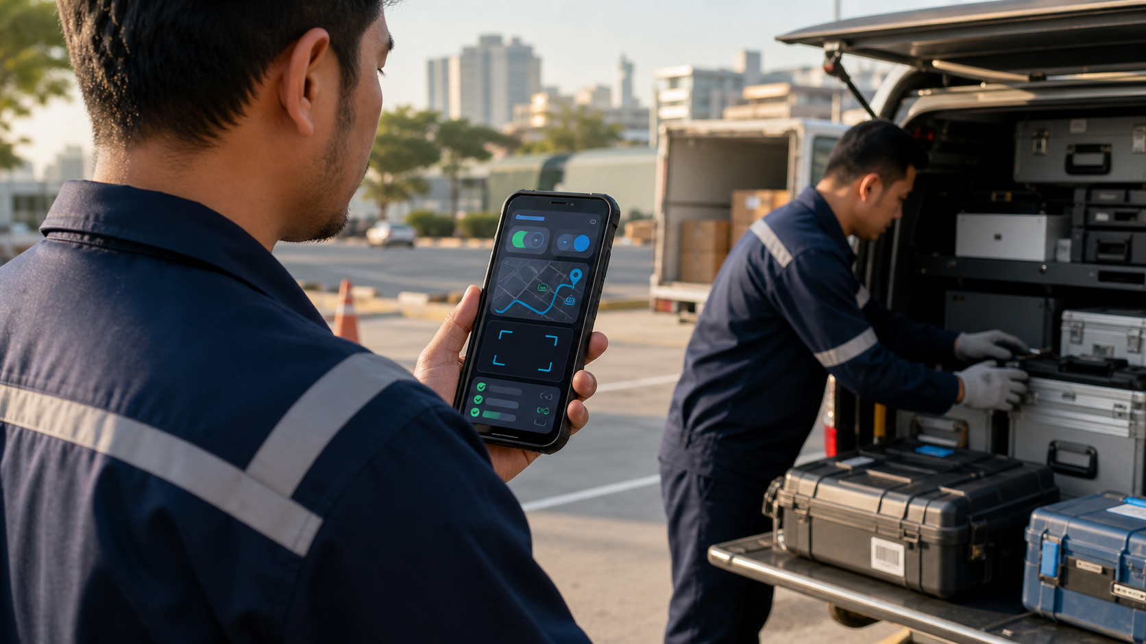 Ilustrasi konsep utama Peran Android dalam Operasional Bisnis Mobile dan Field Service