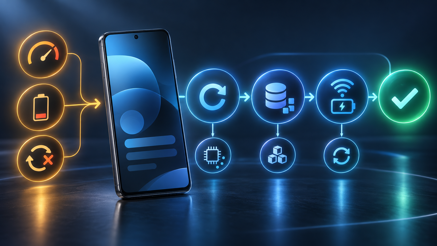 Diagram alur troubleshooting Troubleshooting Android Lambat, Boros Baterai, dan Gagal Sinkronisasi - Edisi 20260910